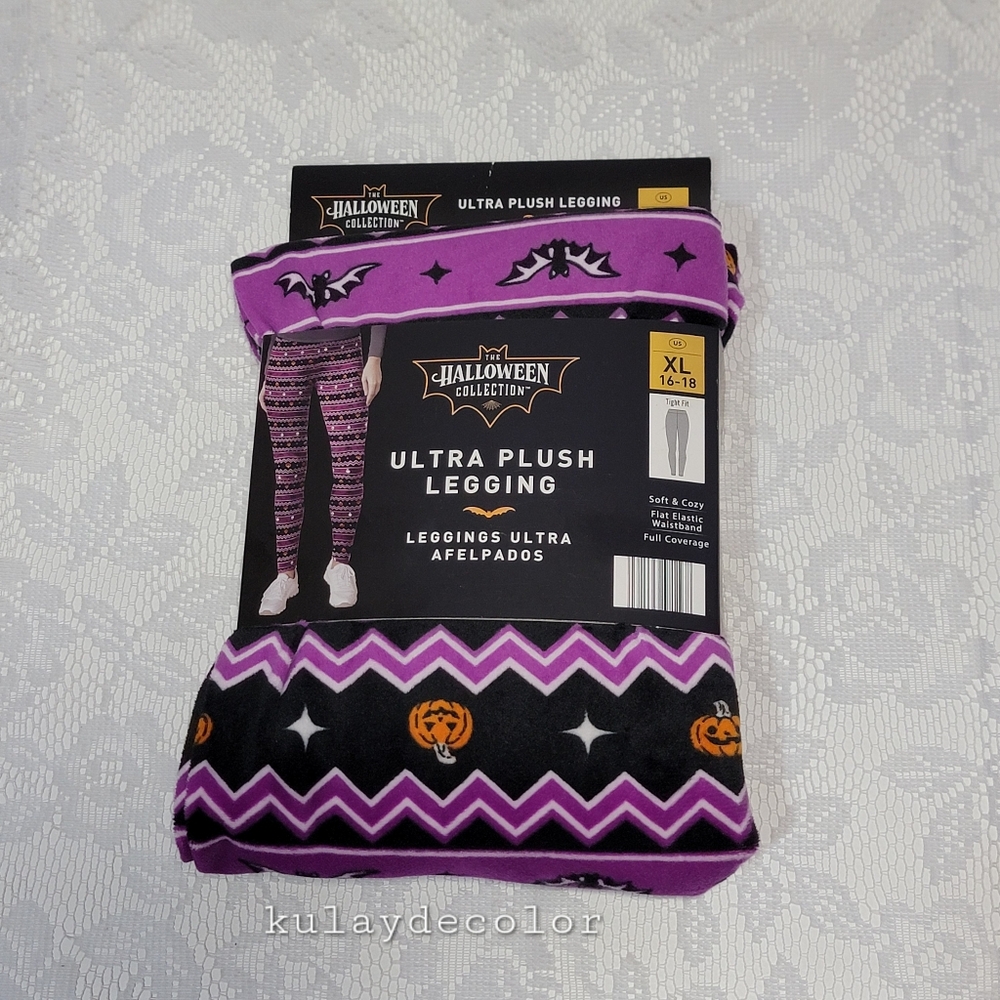 Aldi Finds Halloween Collection Ultra Plush Leggings XL Soft & Cozy Tight Fit